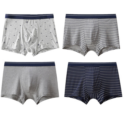 4db Boxer Férfi Bugyi Alsónadrág Férfi Boxer Fehérnemű Pamut Férfi Alsónadrág Férfi Puha Kényelmes Bugyi Boxer Rövidnadrág