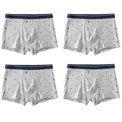 4db Boxer Férfi Bugyi Alsónadrág Férfi Boxer Fehérnemű Pamut Férfi Alsónadrág Férfi Puha Kényelmes Bugyi Boxer Rövidnadrág