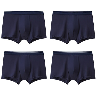4db Boxer Férfi Bugyi Alsónadrág Férfi Boxer Fehérnemű Pamut Férfi Alsónadrág Férfi Puha Kényelmes Bugyi Boxer Rövidnadrág