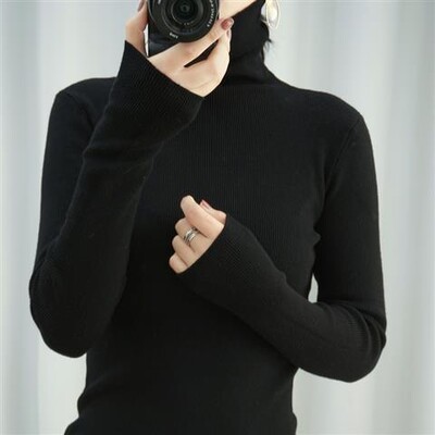 Πολυτελή πουλόβερ πουλόβερ Γυναικεία vintage ζιβάγκο κασμίρ Σχεδιαστής πλεκτά μακριές μπλούζες μόδας Χειμώνας 2024 Γυναικείο πουλόβερ μόδας