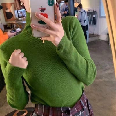 Πολυτελή πουλόβερ πουλόβερ Γυναικεία vintage ζιβάγκο κασμίρ Σχεδιαστής πλεκτά μακριές μπλούζες μόδας Χειμώνας 2024 Γυναικείο πουλόβερ μόδας