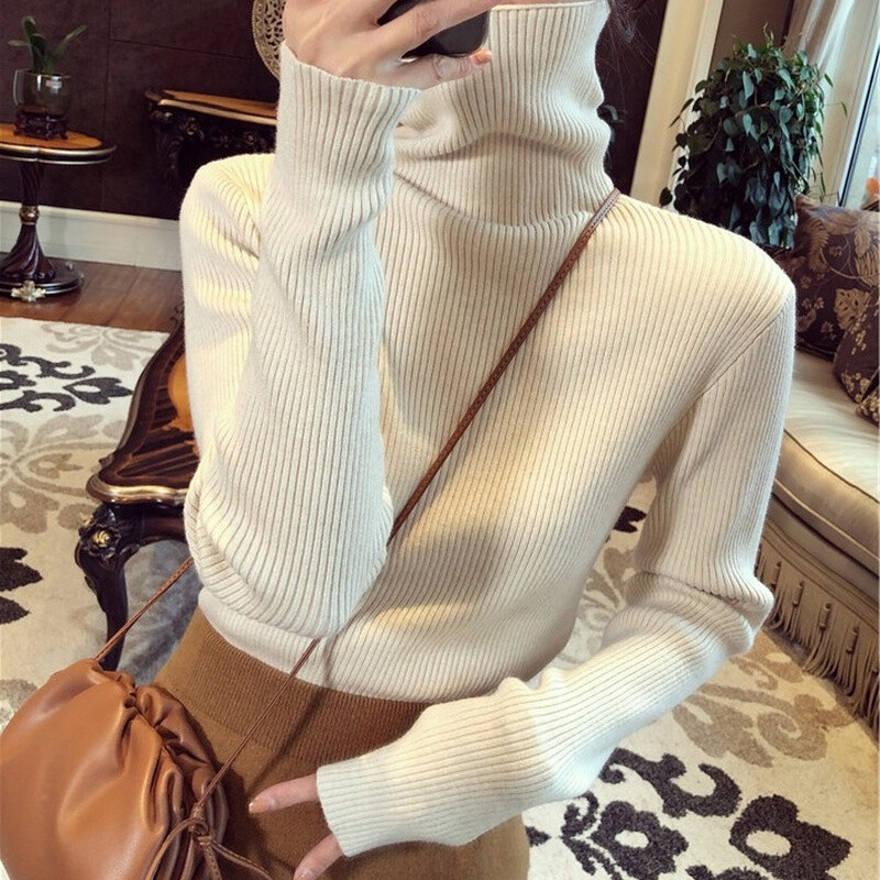 Πολυτελή πουλόβερ πουλόβερ Γυναικεία vintage ζιβάγκο κασμίρ Σχεδιαστής πλεκτά μακριές μπλούζες μόδας Χειμώνας 2024 Γυναικείο πουλόβερ μόδας