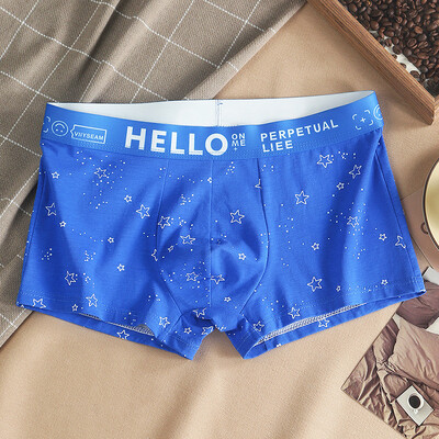 [Bloom the love] Márka Star Boxer Férfi Fehérnemű Pamut Légáteresztő Boxer Rövid Férfi Boxer Férfi Cuecas Masculina Méret M-3XL XS6173