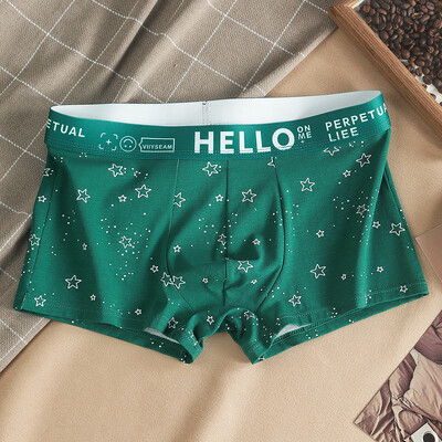 [Bloom the love] Márka Star Boxer Férfi Fehérnemű Pamut Légáteresztő Boxer Rövid Férfi Boxer Férfi Cuecas Masculina Méret M-3XL XS6173
