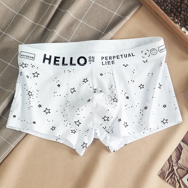 [Bloom the love] Márka Star Boxer Férfi Fehérnemű Pamut Légáteresztő Boxer Rövid Férfi Boxer Férfi Cuecas Masculina Méret M-3XL XS6173