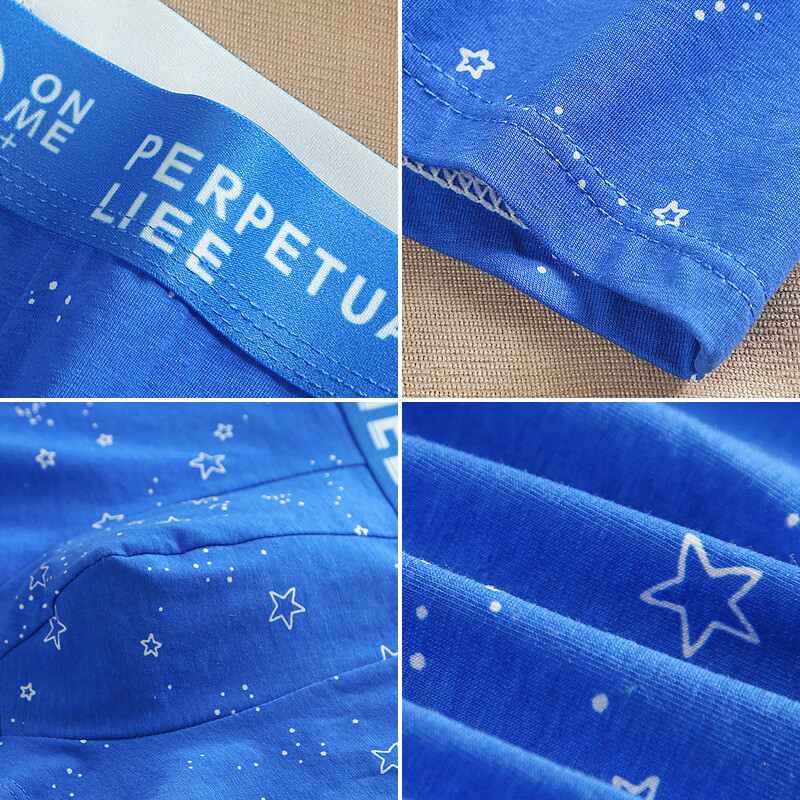 [Bloom the love] Márka Star Boxer Férfi Fehérnemű Pamut Légáteresztő Boxer Rövid Férfi Boxer Férfi Cuecas Masculina Méret M-3XL XS6173