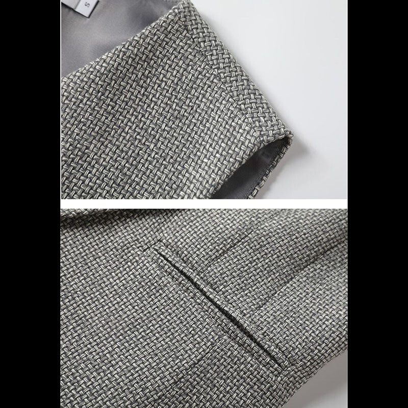 2024, vestă nouă, cu decolteu în V, în carouri, cu un singur piept, fără mâneci, primăvară, toamnă, vestă scurtă pentru femei, haină pentru femei