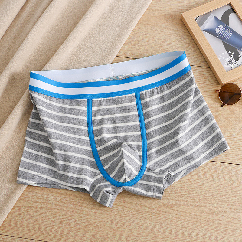 EXILIENS jauns seksīgs kokvilnas bokseris vīriešu apakšveļa svītraini vīriešu bokseri Cuecas Masculinas bokseriŠorti Vīriešu biksītes Izmērs M3XL A6220