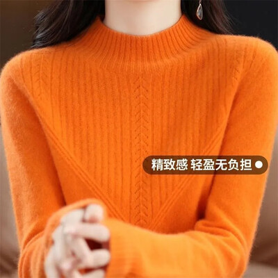 Pulover de damă cu guler rotic Pulover cu mânecă lungă Pulover din lână merinos Tricouri Imbracaminte de toamna iarna Tricoturi groase Top