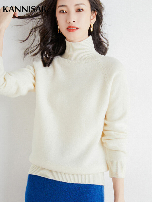 Φθινοπωρινό χειμερινό γυναικείο πουλόβερ με μακρυμάνικο πουλόβερ καφέ μασίφ πουλόβερ κασμίρ Λεπτές πλεκτές μπλούζες Casual Pull Femme