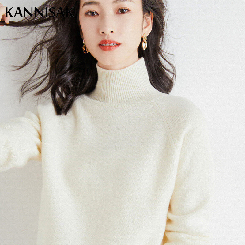 Φθινοπωρινό χειμερινό γυναικείο πουλόβερ με μακρυμάνικο πουλόβερ καφέ μασίφ πουλόβερ κασμίρ Λεπτές πλεκτές μπλούζες Casual Pull Femme