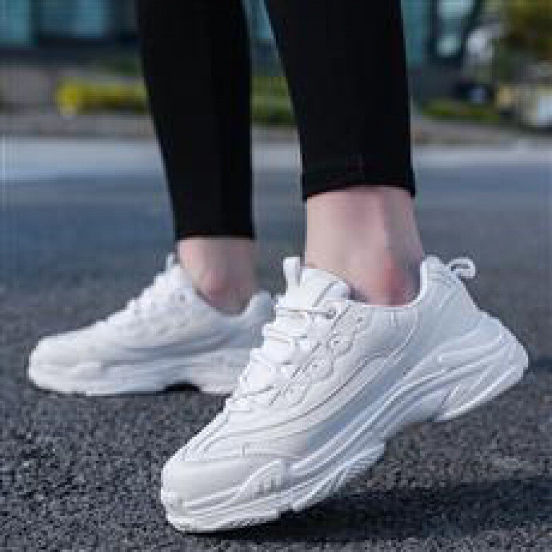 2024. gada jauni modes apavi, universālas baltas kurpes, tēta kurpes, bieza zole, vīriešu četru sezonu elpojoši sporta apavi ikdienas apaviem, vīriešu apavi ar augstumu palielināšanu