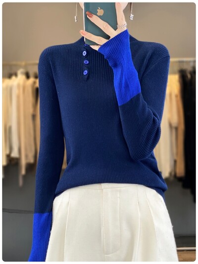 2023-as új női kasmír pulóver garbó nyakú kasmír pulóver őszi és téli hosszú ujjú kasmír pulóver női