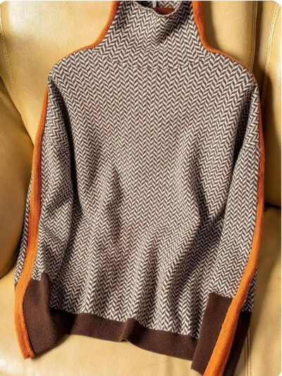 Pulover pentru femei, toamnă și iarnă, cu gât roscat, pulover, cald, pentru navetist, cu mânecă lungă, elegantă, ocazională, retro, îmbrăcăminte pentru femei