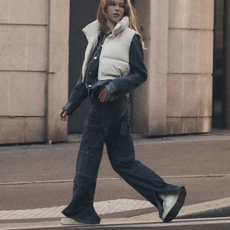 Γυναικείο χειμωνιάτικο γιλέκο μόδας από συνθετικό δέρμα παλτό σακάκι με επένδυση Vintage PU Μαύρο και άσπρο Γυναικείο κοντό γιλέκο Κομψά μπλουζάκια