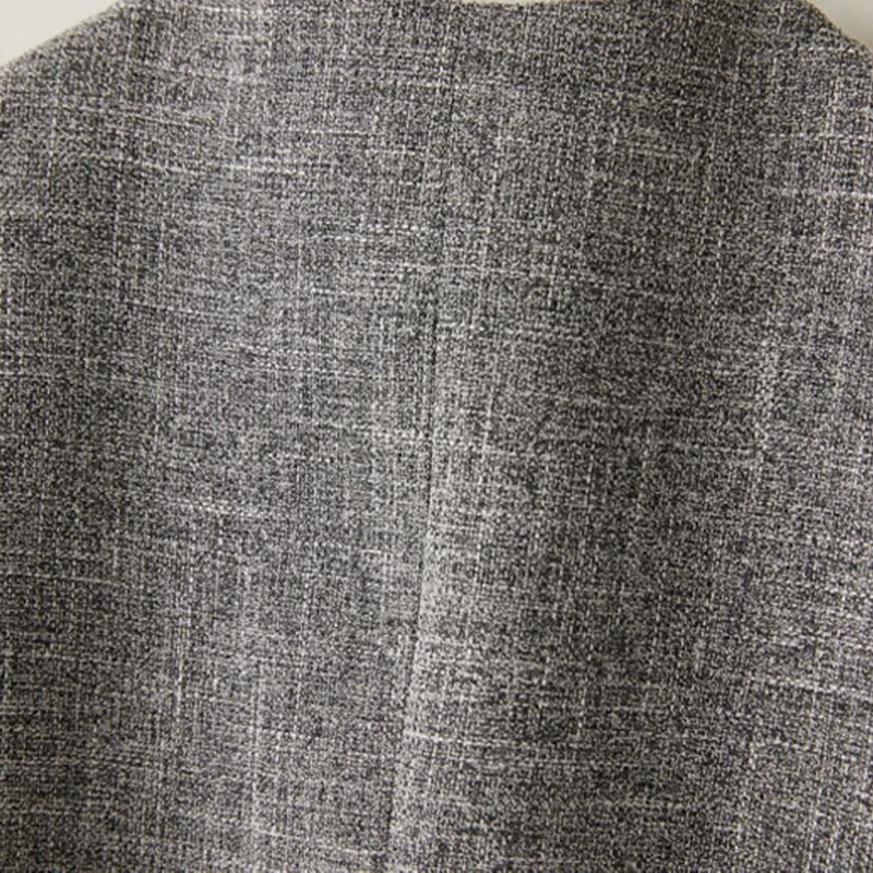 Szürke V-nyakú rövid mellény női kabát tavaszi és őszi munkahelyi elegáns és nagyvonalú