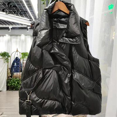 Γυναικείο πουπουλένιο βαμβακερό γιλέκο φθινοπωρινό χειμερινό μπουφάν μόδας αμάνικο γιλέκο Γυναικείο γιλέκο με βαμβακερό βαμβάκι Parkas Puffer γιλέκο Γιλέκο