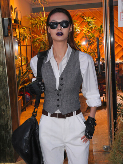 Női öltöny mellény Barna V nyakú Esztétikus mellények Elegáns OL Mellény Halszálkás Tweed Női Bordó Esküvői Mellény 2022