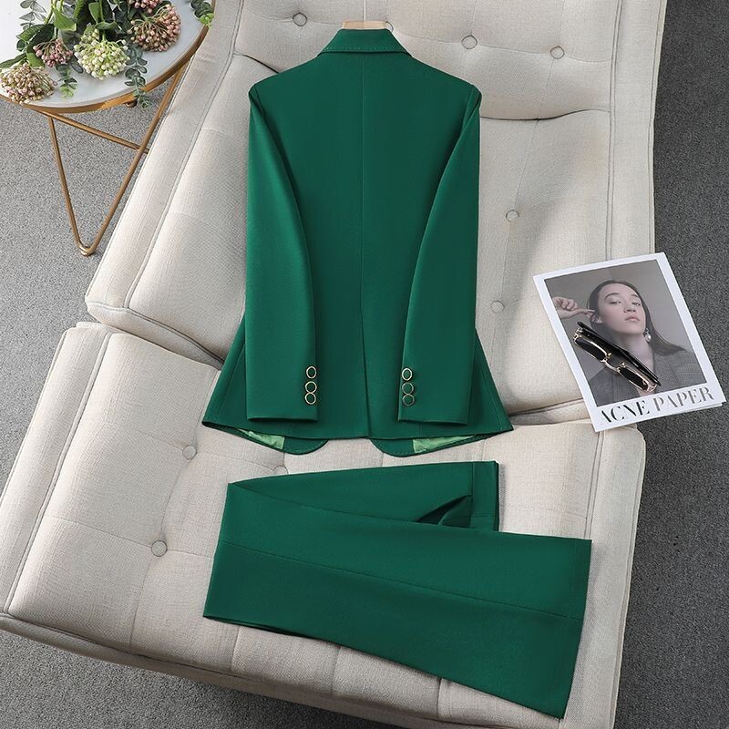 Femei 2024 toamna noua moda costum profesional din doua piese coreeane elegante casual blaze jacheta pantaloni set asortat haine pentru femei