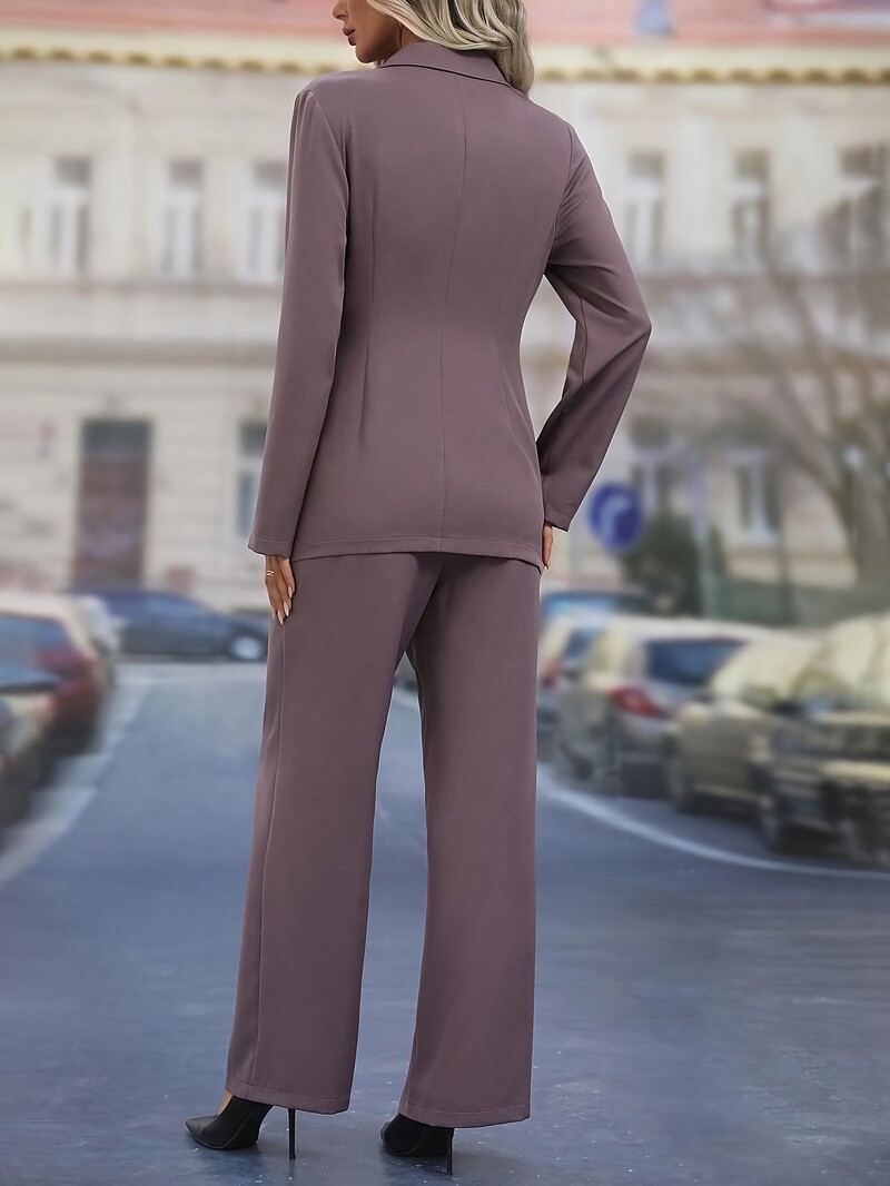 Nou 2024 Seturi de costume de afaceri formale pentru femei Îmbrăcăminte de birou Seturi de pantaloni blazer din două piese Costum de femeie profesională cu seturi legate în talie