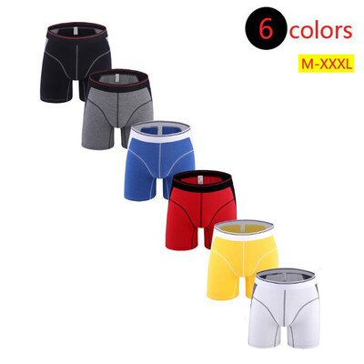 Picioare anti abraziune pentru bărbați Boxeri pantaloni scurți din bumbac pentru bărbați Lenjerie de corp pentru bărbați Casual Multicolor Prevenirea uzurii de călărie Unperpants