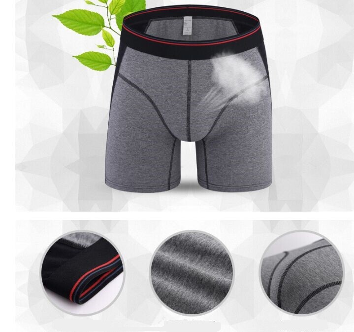 Vīriešu pret nobrāzumu kājas Bokseri šorti Vīriešu Kokvilna Pagarināma Apakšveļa Vīriešu Ikdienas Daudzkrāsaina Jāšanas nodiluma novēršana Apģērba bikses