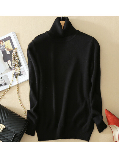 Pulovere și pulovere tricotate pentru femei din cașmir de primăvară Pulover pentru femei cu gât cu mânecă lungă