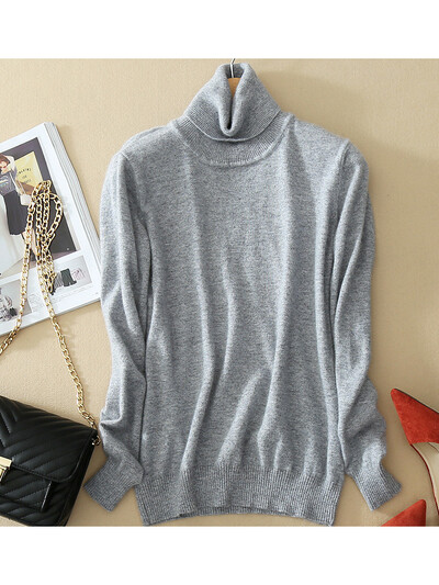 Pulovere și pulovere tricotate pentru femei din cașmir de primăvară Pulover pentru femei cu gât cu mânecă lungă