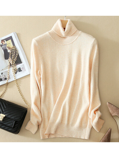 Pulovere și pulovere tricotate pentru femei din cașmir de primăvară Pulover pentru femei cu gât cu mânecă lungă