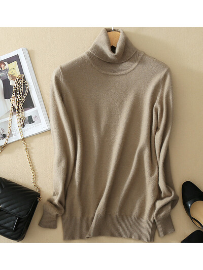 Pulovere și pulovere tricotate pentru femei din cașmir de primăvară Pulover pentru femei cu gât cu mânecă lungă