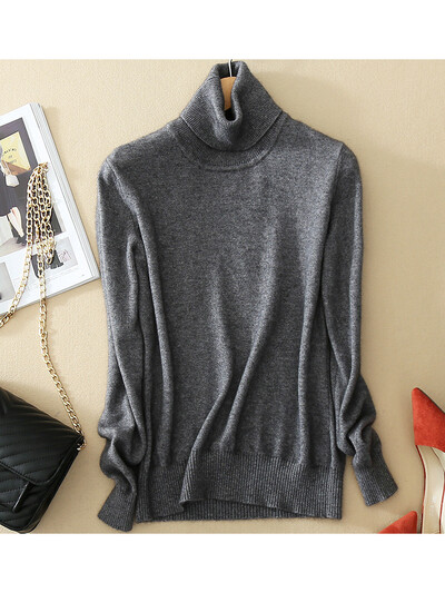 Pulovere și pulovere tricotate pentru femei din cașmir de primăvară Pulover pentru femei cu gât cu mânecă lungă