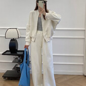 UNIZERA 2023, iarna, produs nou, pentru femei, modă și ocazional, versatilă, cu fermoar, haină, set de pantaloni de pluș pentru alergare lentă