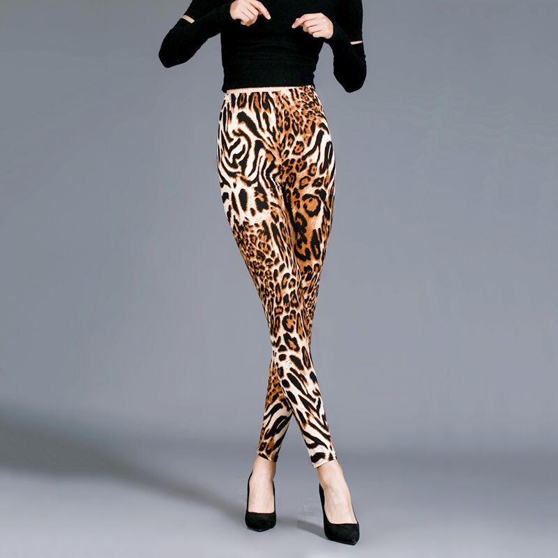 YSDNCHI női szexi leopárd magas derekú sportruházat leggings Aktívruha Nyomtatott leggins nyári elasztikus fitnesz nadrág