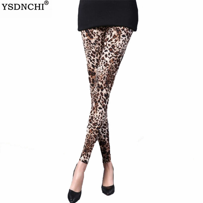 YSDNCHI női szexi leopárd magas derekú sportruházat leggings Aktívruha Nyomtatott leggins nyári elasztikus fitnesz nadrág