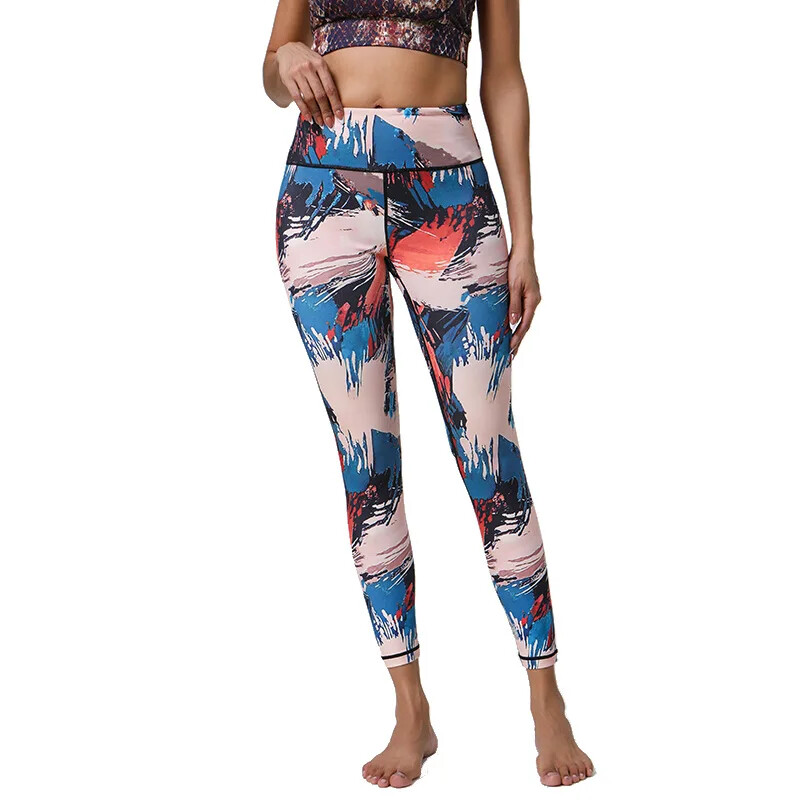 Női, magas derekú, meztelen 3D nyomtatású leggings lányoknak Utcai ruházat Magas rugalmasságú fitneszterem, táncos leggings 8Z