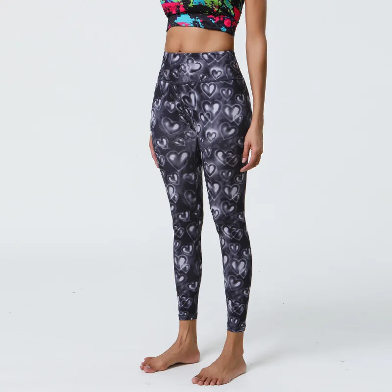 Női, magas derekú, meztelen 3D nyomtatású leggings lányoknak Utcai ruházat Magas rugalmasságú fitneszterem, táncos leggings 8Z