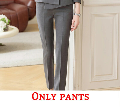 Korejiešu stila eleganti, formāla apģērba sieviešu uzvalki, ikdienas apģērbi, darba apģērbi, 2024. gada jauni modes bleizeri bikškostīmi ar garām piedurknēm