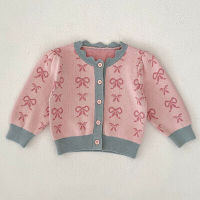 Imbracaminte noua de toamna pentru bebelusi, 0-3 ani pentru femeie, guler cu carapace, papion, jacheta pulover cu maneca lunga