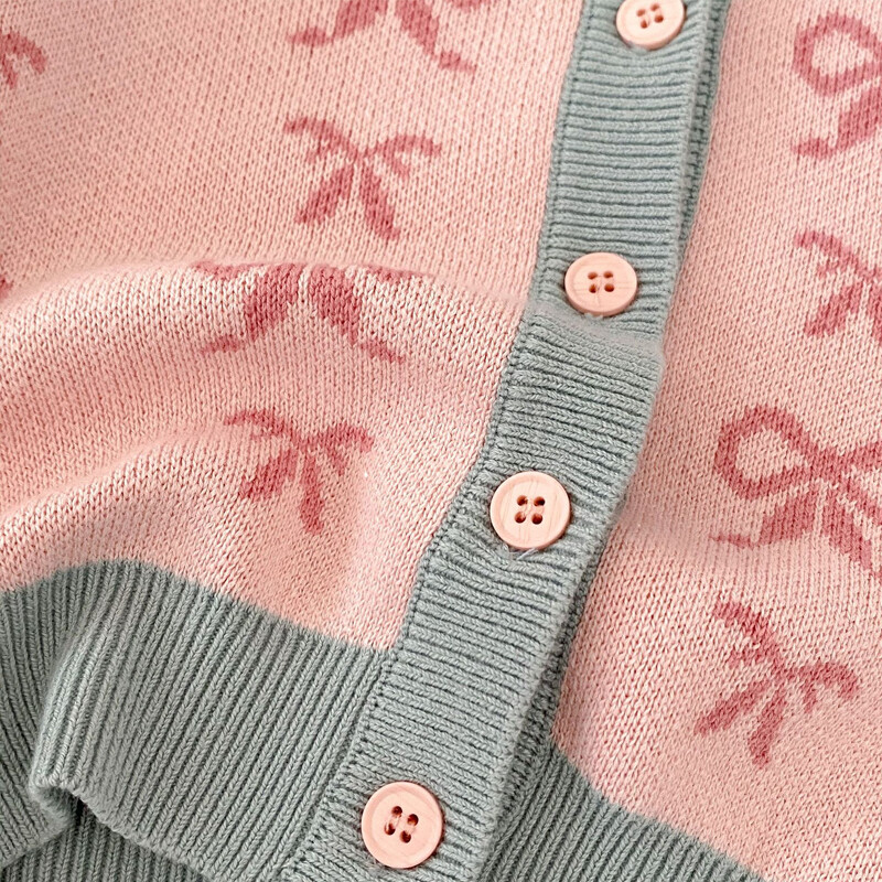 Imbracaminte noua de toamna pentru bebelusi, 0-3 ani pentru femeie, guler cu carapace, papion, jacheta pulover cu maneca lunga