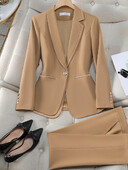 Yitimuceng 2 részes blézer öltönyök Női Elegáns Kabátok Hosszú ujjú Alkalmi zsebek Kabát Irodai viselet Elegáns divat