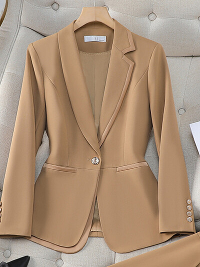 Yitimuceng 2 részes blézer öltönyök Női Elegáns Kabátok Hosszú ujjú Alkalmi zsebek Kabát Irodai viselet Elegáns divat