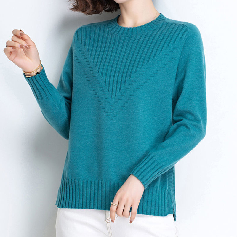 Πουλόβερ με στρογγυλή λαιμόκοψη Πλεκτά πουλόβερ πουλόβερ Βασικά μαλακά πουλόβερ για γυναίκες Άνοιξη φθινόπωρο Χειμερινά πλεκτά Pull Femme τοπ