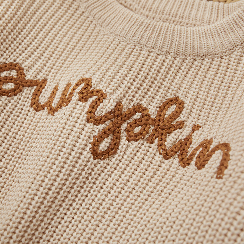 Halloween Gyerek Lányok Kötött Pulóver Őszi Téli Tök Levél Hímzés Tipegő Ruhák Hosszú ujjú Pulóver Felsők Kötöttáru