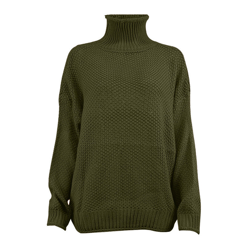 Γυναικείο πουλόβερ πλεκτό με μισό ψηλό λαιμό Γυναικεία πουλόβερ πουλόβερ μακρυμάνικη μόδας Γυναικεία χειμωνιάτικα μπλουζάκια φθινοπώρου