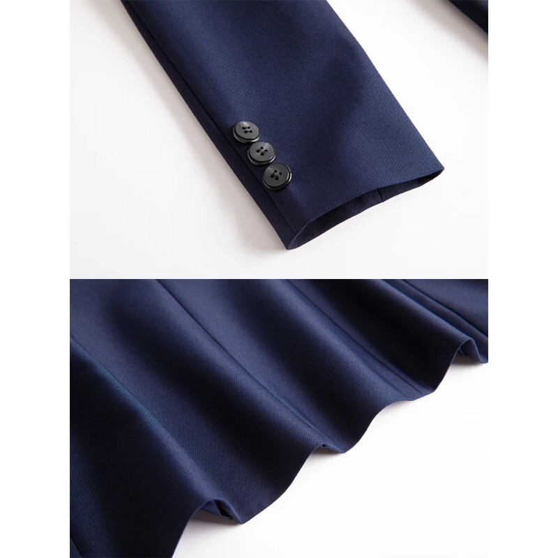 2024 Cafea Bleumarin Negru Costum Pantalon Formal Femei Set 2 Piese Femeie Birou Doamne Imbracaminte de lucru Business Blazer cu maneca lunga si pantaloni