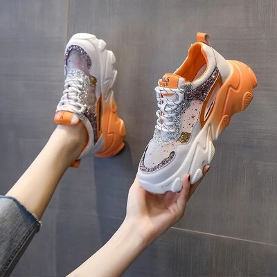 Încălțăminte de damă, verde, transparent, pantofi de damă cu cristale, plasă diamantată, respirabil, cu stras transparent, vara 2024 pantof promoție urbană