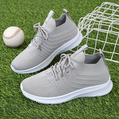 2023-as narancssárga, kötött, légáteresztő női tornacipő, 43-as, csúszásmentes, hálós, lapos női kényelmes, puha platós naplopó cipő