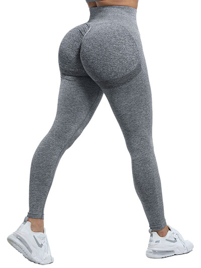 Jambiere sexy pentru femei Bubble Butt Push Up Fitness Legging subțire cu talie înaltă Leggings de fitness fără sudură pentru femei