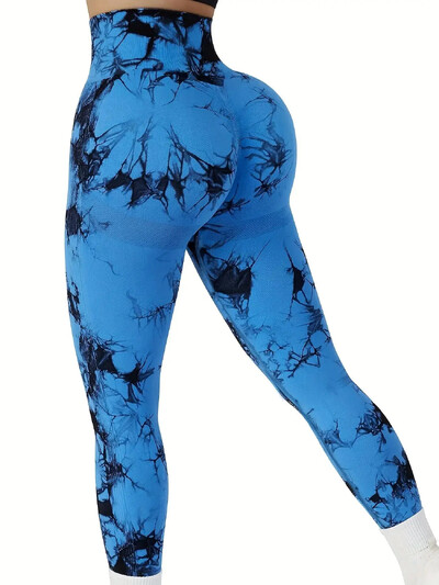 Γυναικεία Tie-Dye Seamless Peach Butt Παντελόνι Stretch Fitness Yoga