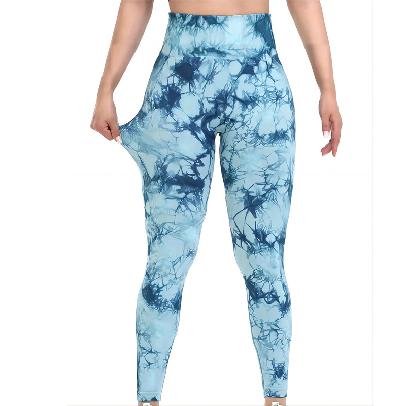 Γυναικεία Tie-Dye Seamless Peach Butt Παντελόνι Stretch Fitness Yoga